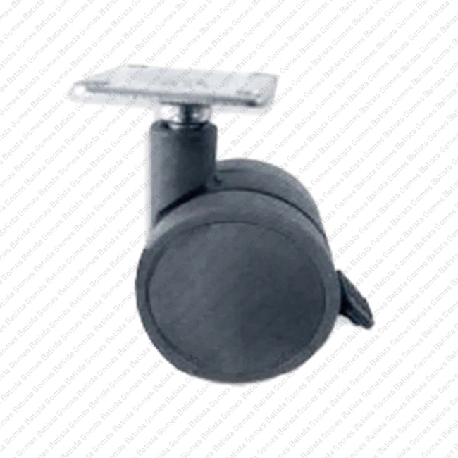 Roda girat�ria com trav�o �50 / �60 - Cinza